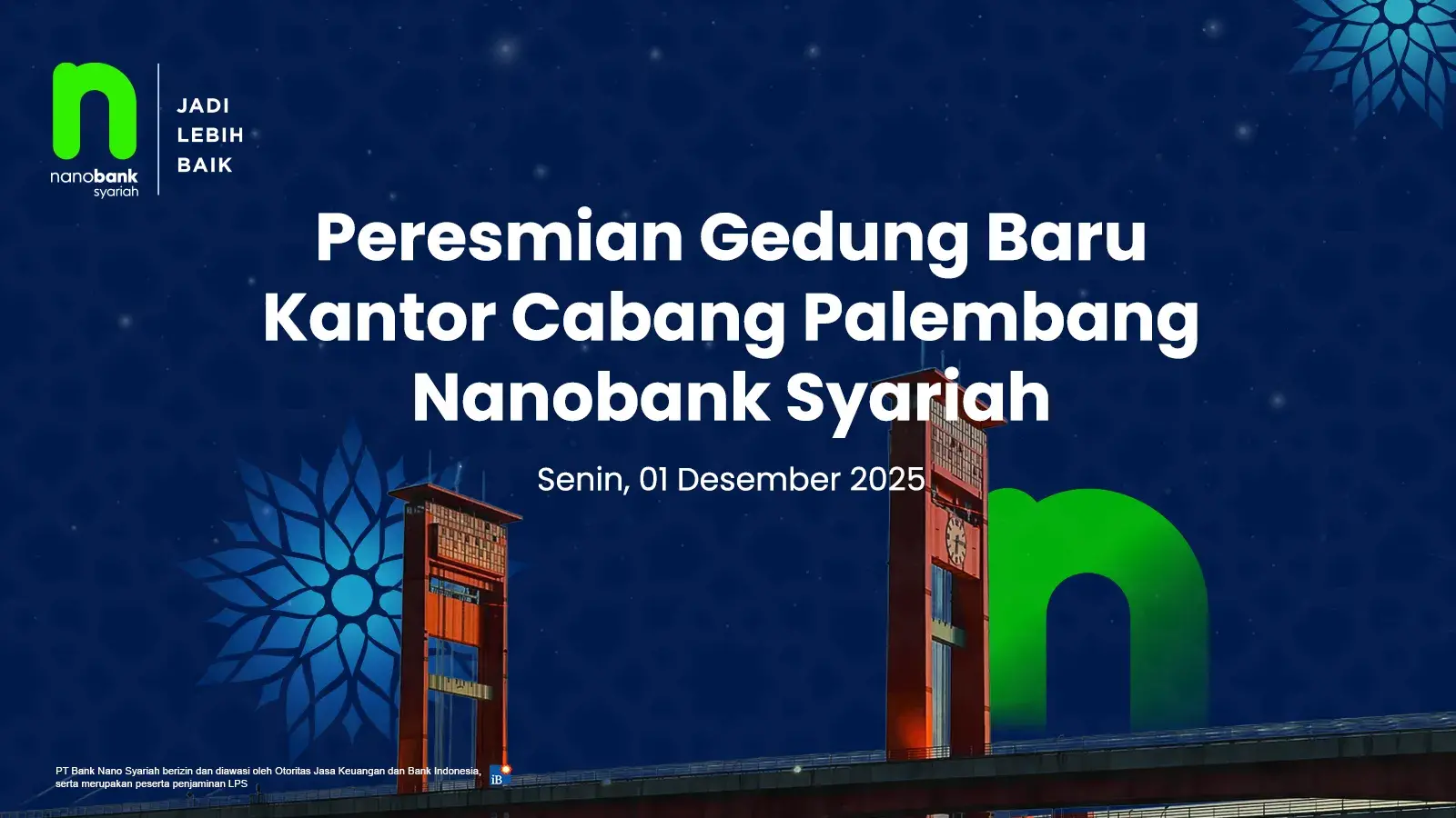 Pengumuman Relokasi Kantor Cabang Palembang Nanobank Syariah