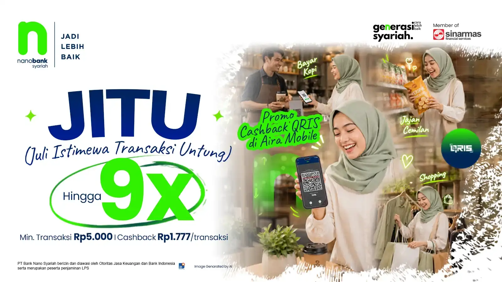 Jajan Apa Saja Jadi Lebih Untung Pake QRIS Aira Mobile!