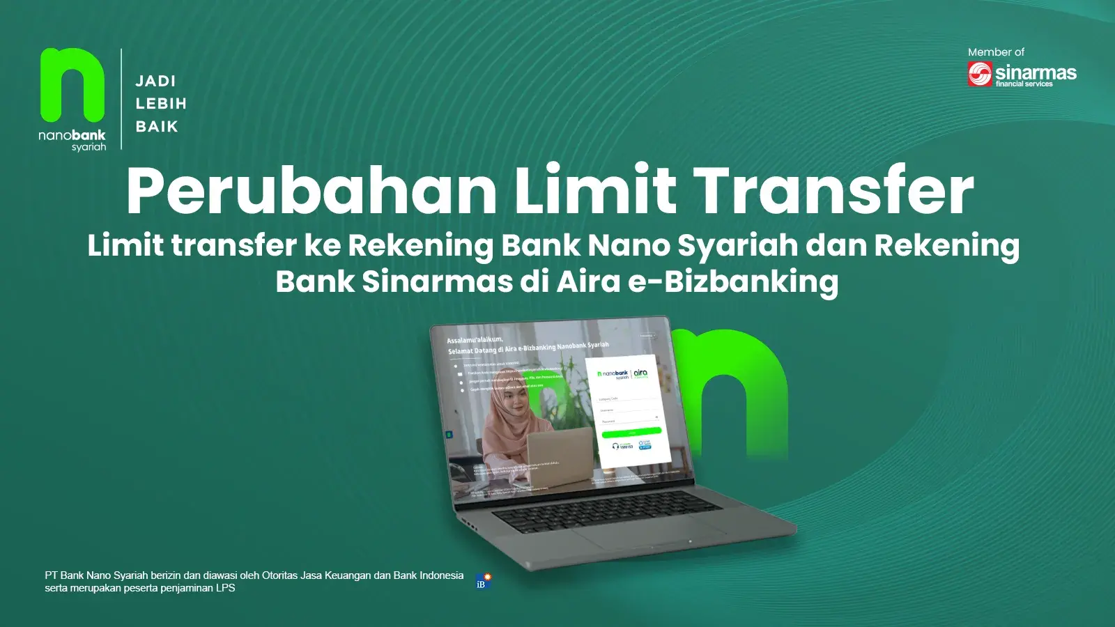 Pemberitahuan Kenaikan Limit Transfer di Aira E-Bizbanking