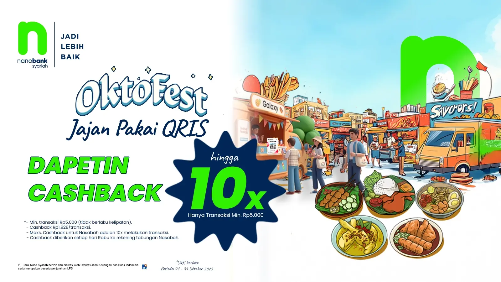Oktober Makin Happy Pakai QRIS, Dapetin Cashback 10x!