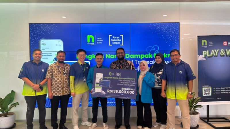 Nanobank Syariah Wujudkan Mimpi 15 Mahasiswa Melalui Program Auto Donation
