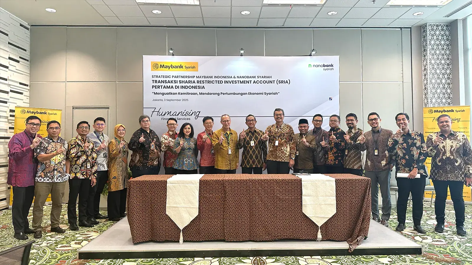 Kolaborasi Strategis Nanobank Syariah dan Maybank Indonesia resmikan Syariah Restricted Investment Account (SRIA)
