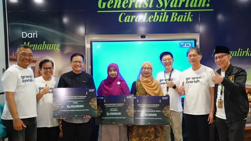 Nanobank Syariah Salurkan Zakat Karyawan Rp430 Juta Bersamaan dengan Peluncuran Campaign Generasi Syariah
